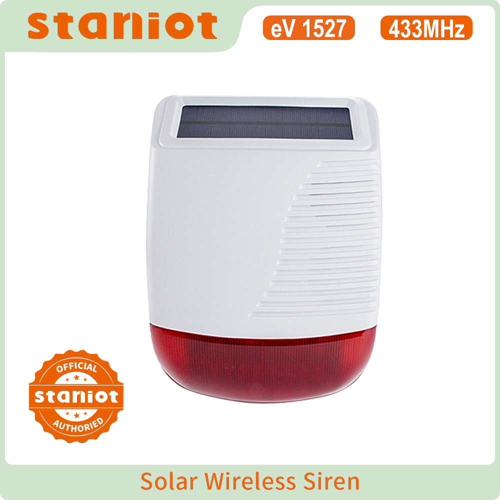 Home Security Siren - Staniot Wireless Outdoor Solar Strobe Siren
