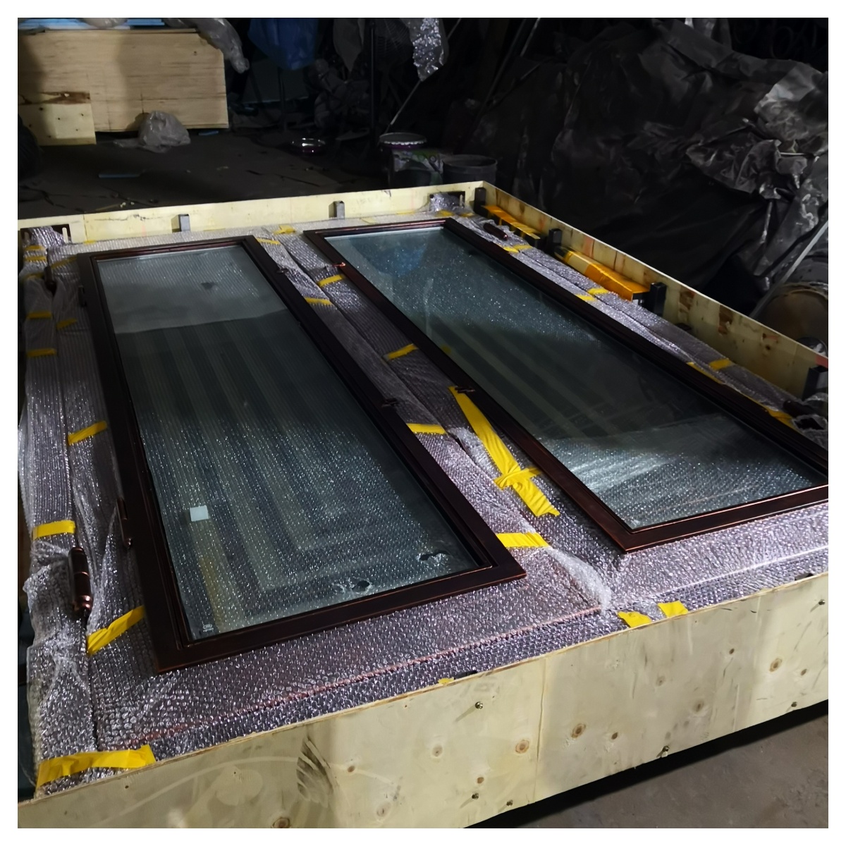 Home Security Of America - China Steel Glass Door South America