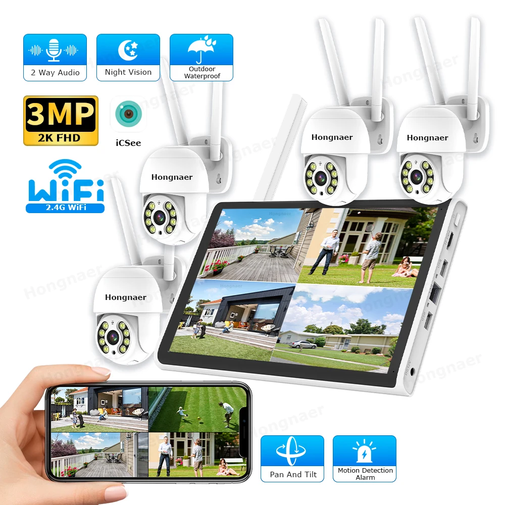 Home Security And Cctv - 2026 Hongnaer 3MP 4 Channel WiFi