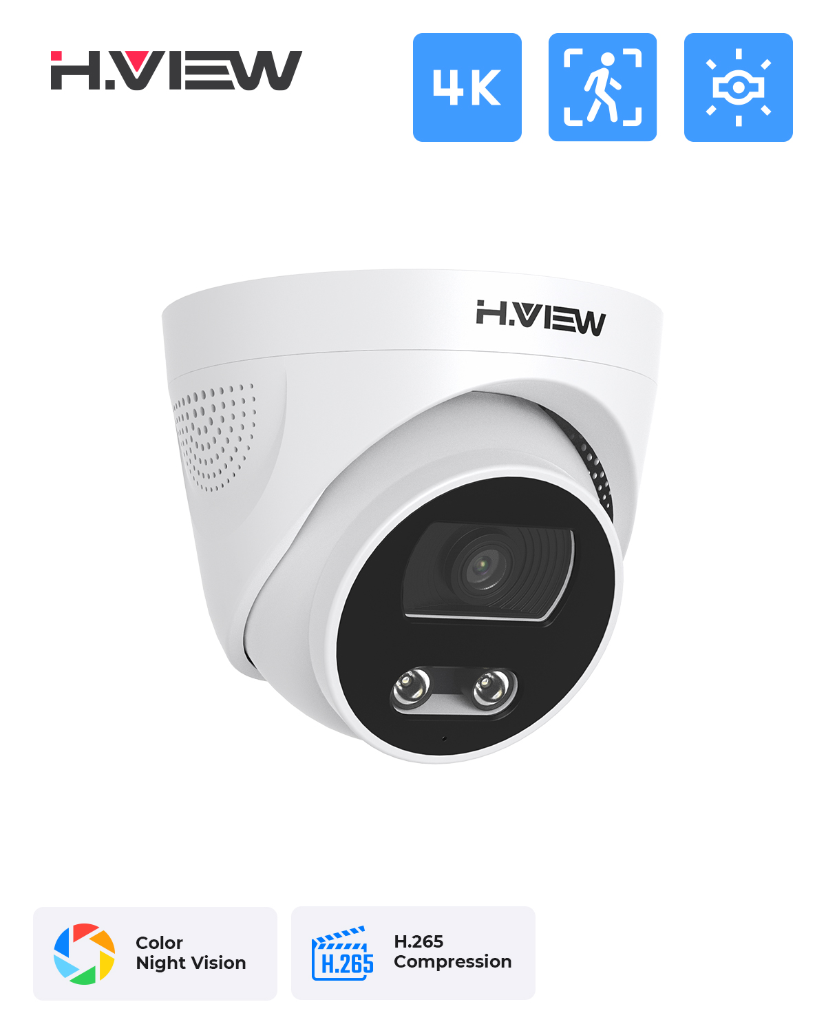 Home Security Nvr - H.View 8Mp Poe Ip Camera Ai