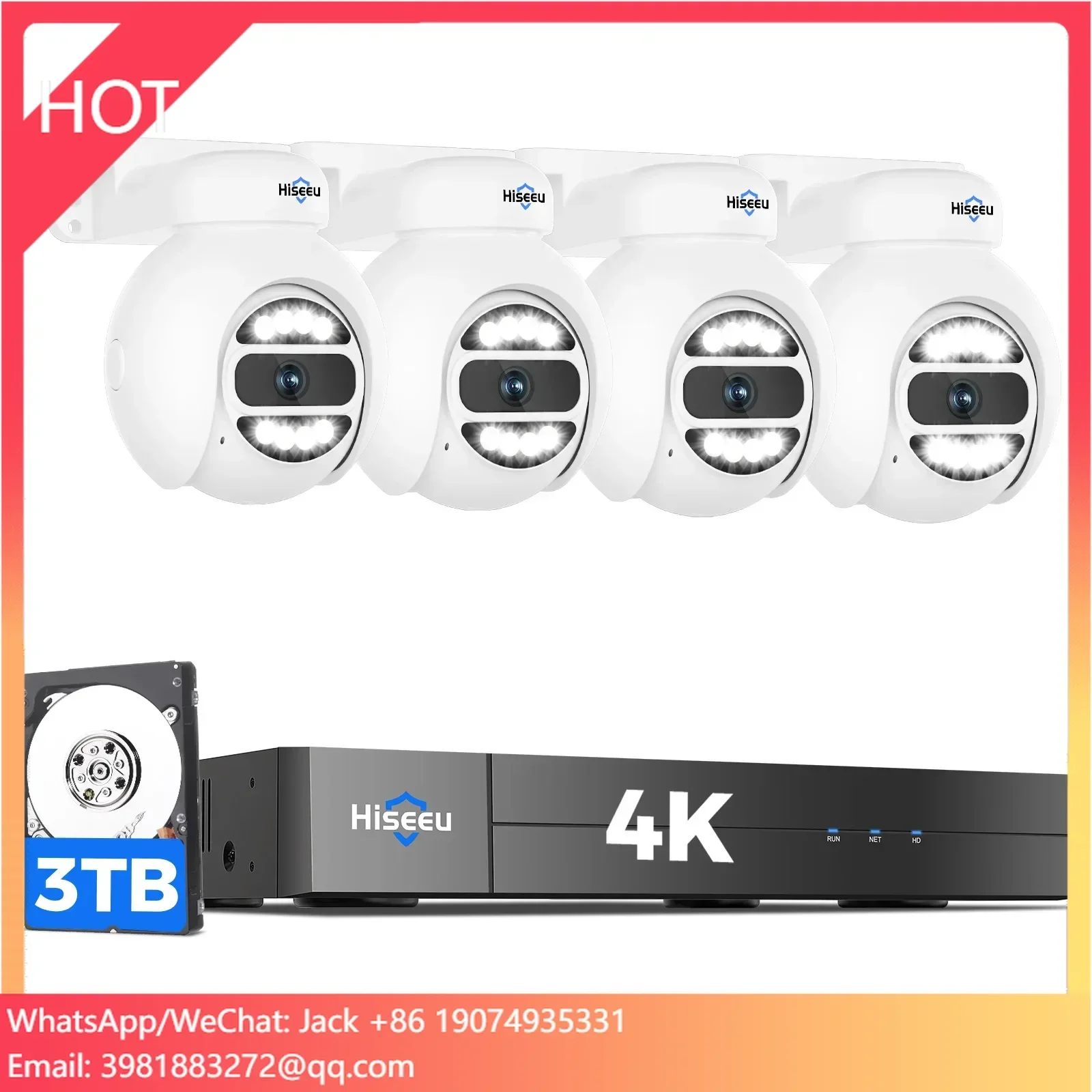 Home Security And Cctv - Hiseeu Automatic Tracking 5mp Poe Nvr