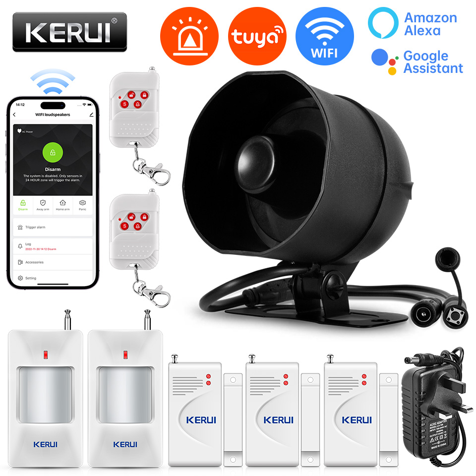 Home Security Group - KERUI 120db Siren Alarm System WiFi