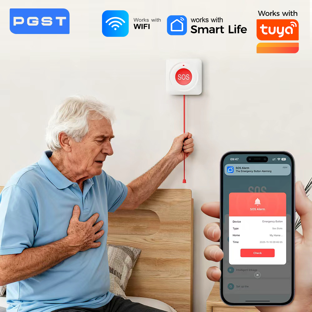 Home Security Siren - WIFI Zigbee Buttontons SOS Push-button Work