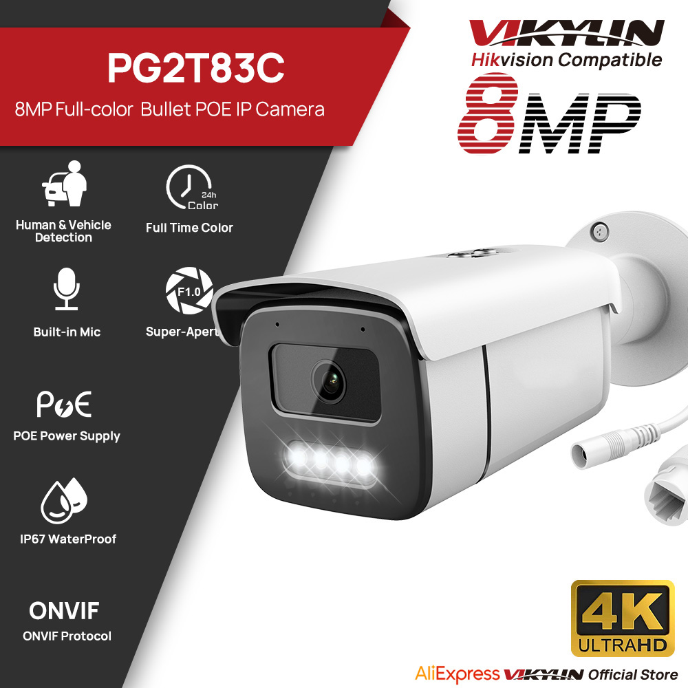 Home Security Nvr - Vikylin 8MP Full Color Night Vision