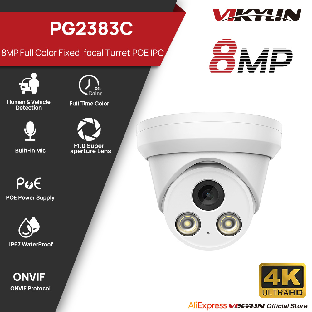 Home Security Nvr - VIKYLIN 8MP4K IP Security Camera Full