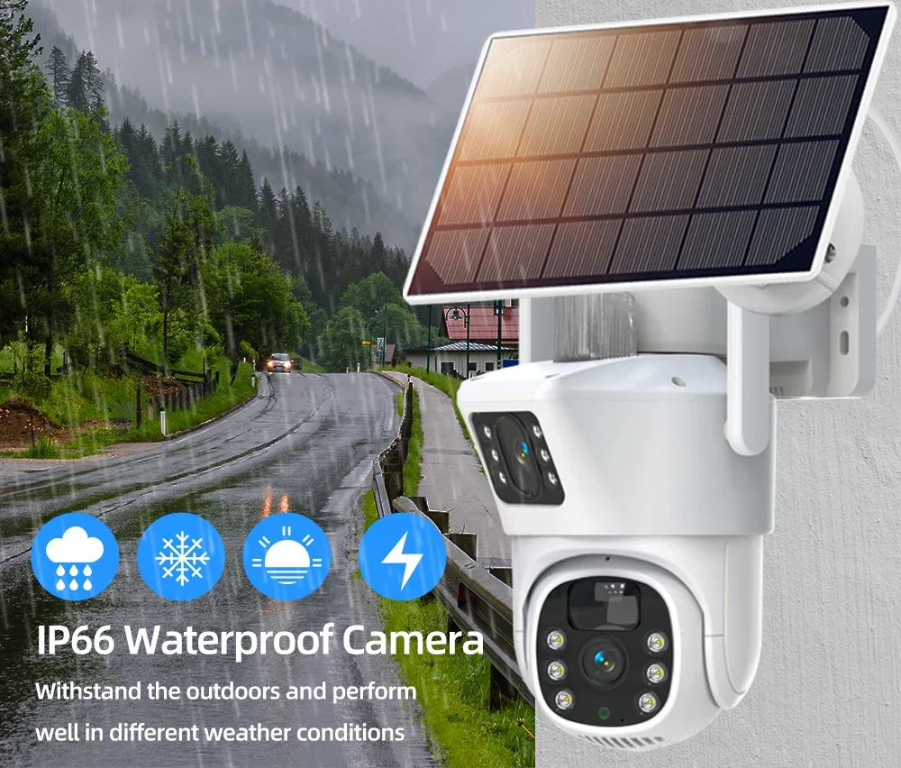 4K 8MP Dual Lens Wifi Solar CC - Home Security Nvr ulasan dan harga