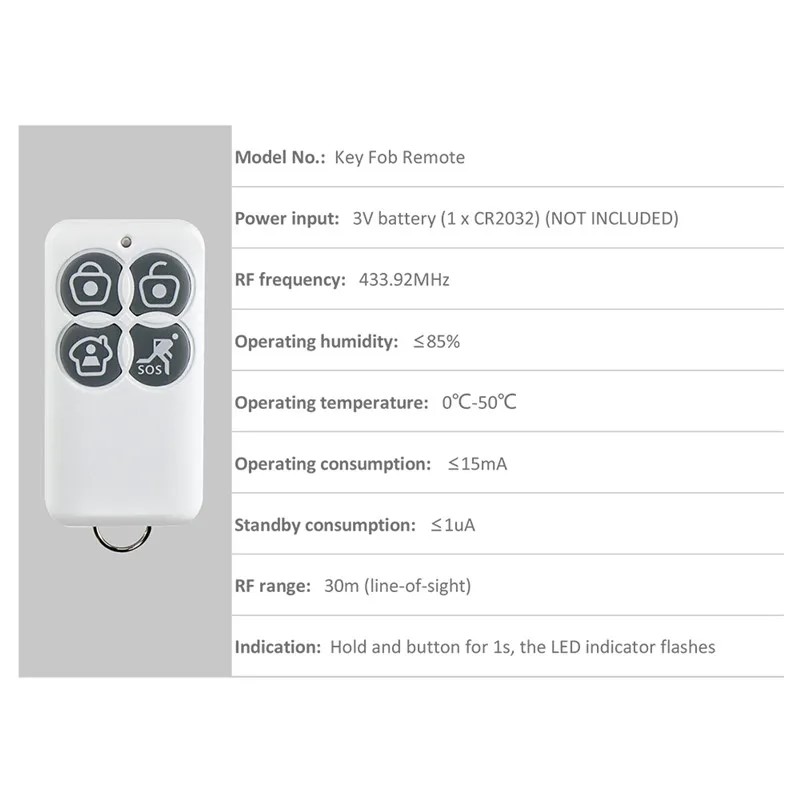 Original Broadlink S1C/ S1/ S2 - Home Security Key Fob ulasan dan harga