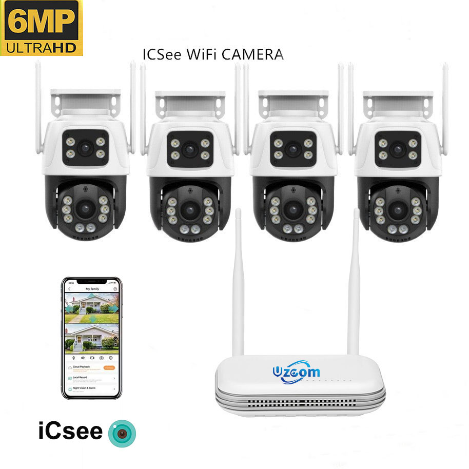 8CH 6MP Outdoor IP Camera Wifi - Home Security Nvr ulasan dan harga