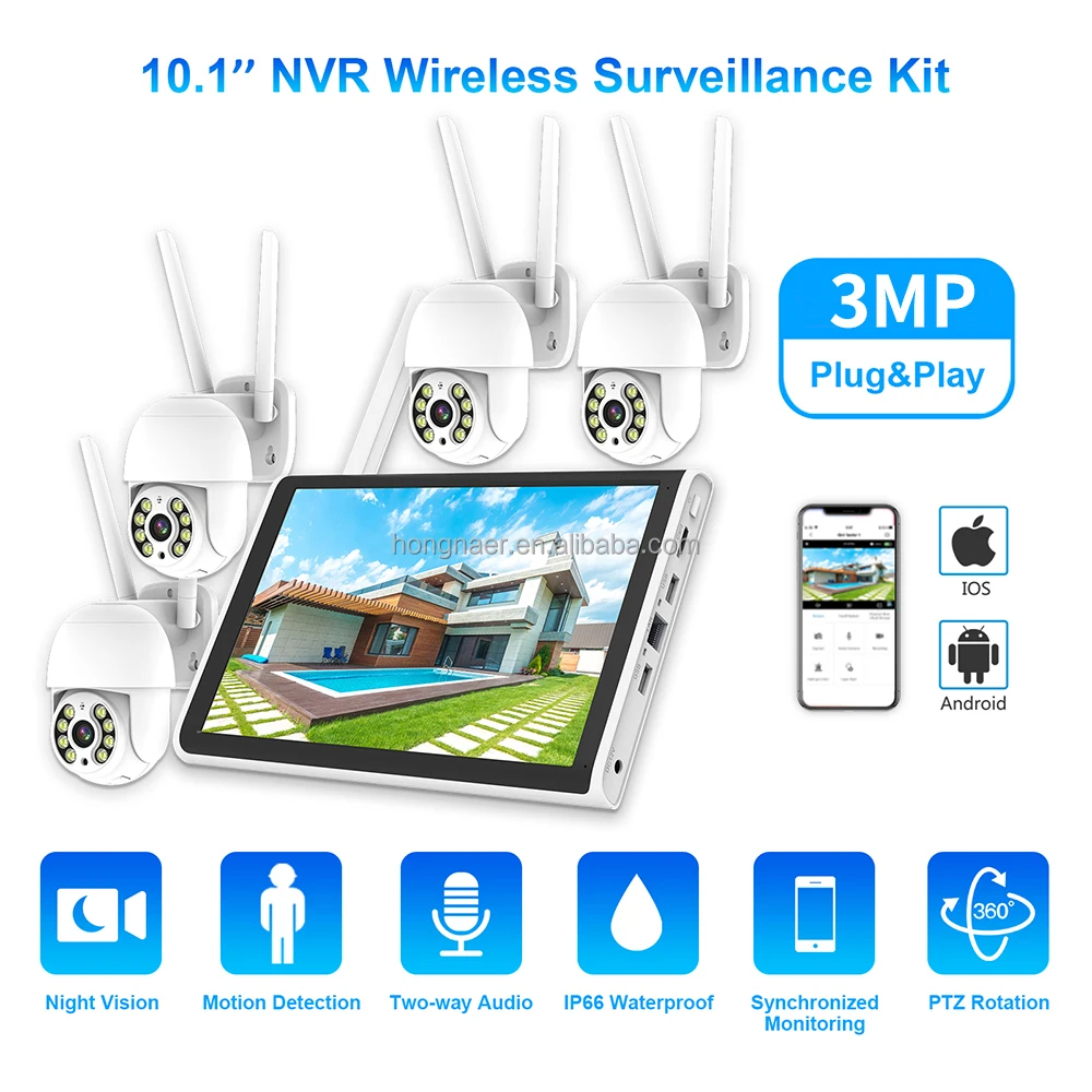 2026 Hongnaer 3MP 4 Channel Wi - Home Security And Cctv ulasan dan harga