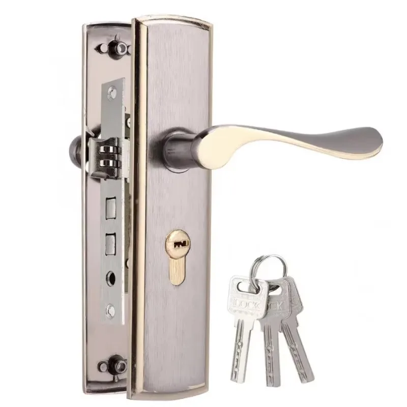 Gold Door Handle Lock Silent H - Home Security Kitchener ulasan dan harga