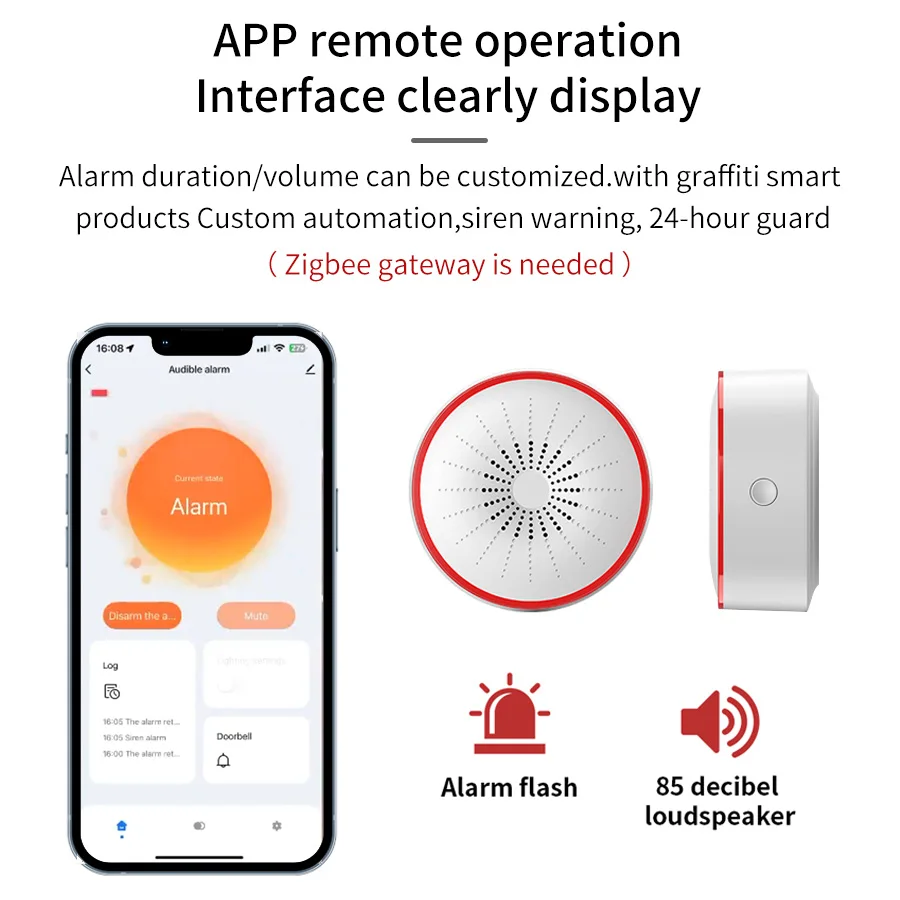 Tuya WiFi ZigBee Smart Alarm S - Home Security Siren ulasan dan harga