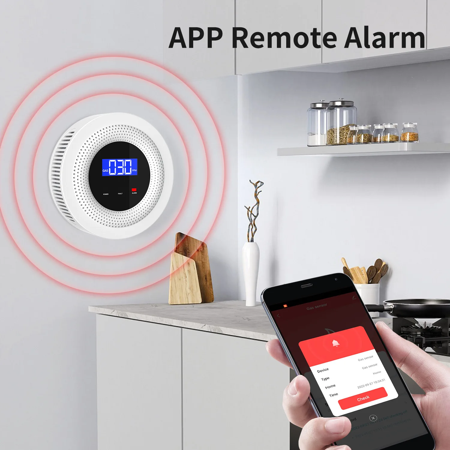 WIFI Gas Detector Gas Leak Sen - Home Security Kitchener ulasan dan harga