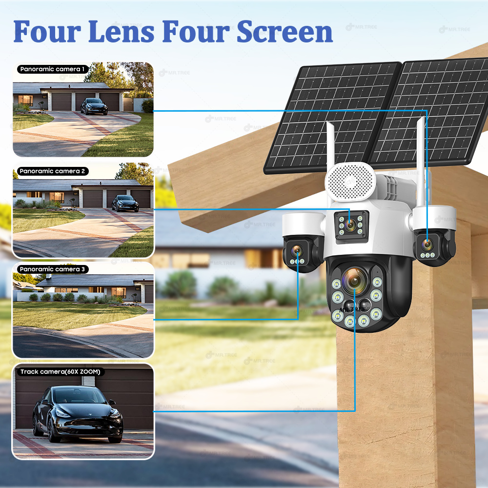 AOV Four Lens Outdoor Surveill - Home Security Group ulasan dan harga