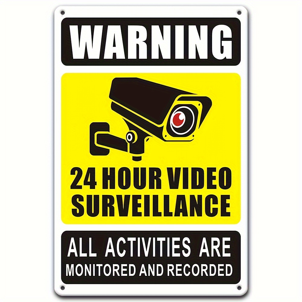 24/7 Video Surveillance Warnin - Home Security Group ulasan dan harga
