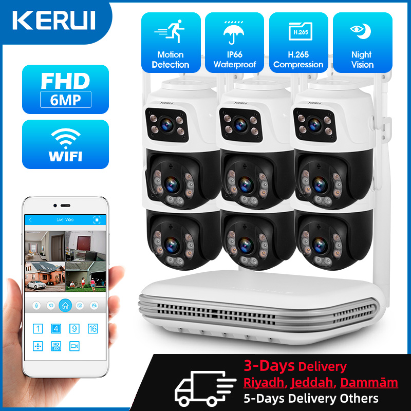 KERUI Waterproof 6MP HD Wirele - Home Security And Cctv ulasan dan harga
