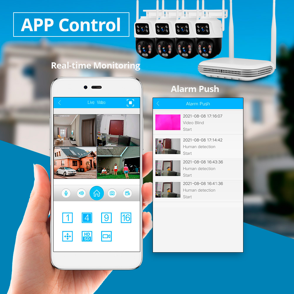 KERUI Waterproof 6MP HD Wirele - Home Security And Cctv ulasan dan harga