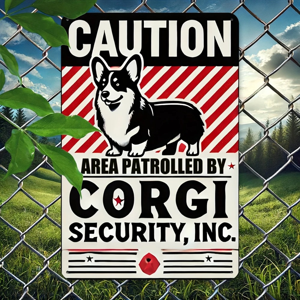 Retro Aluminum Caution Sign, C - Home Security Kitchener ulasan dan harga