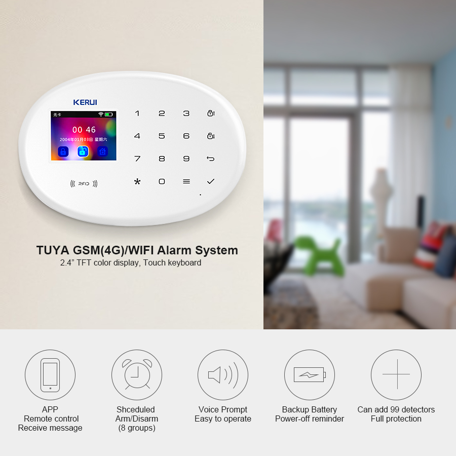 KERUI W202 WIFI GSM Alarm Syst - Home Security Group ulasan dan harga