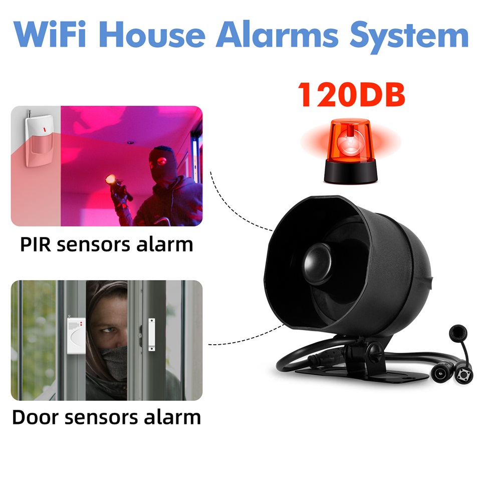 KERUI 120db Siren Alarm System - Home Security Group ulasan dan harga