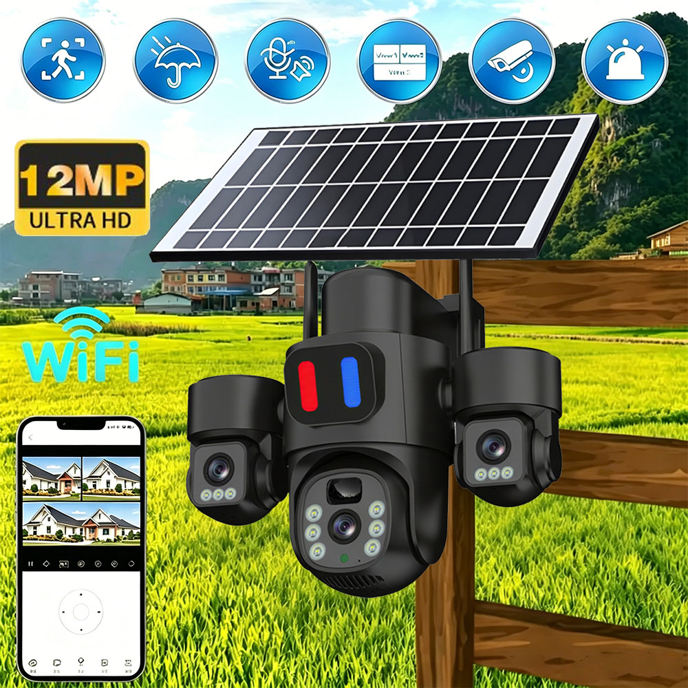 Solar WiFi PTZ Camera Outdoor  - Home Security And Cctv ulasan dan harga