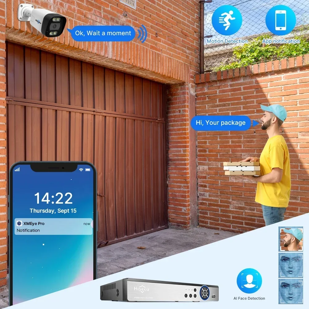 Hiseeu 4K 8channel 8mp Outdoor - Home Security And Cctv ulasan dan harga