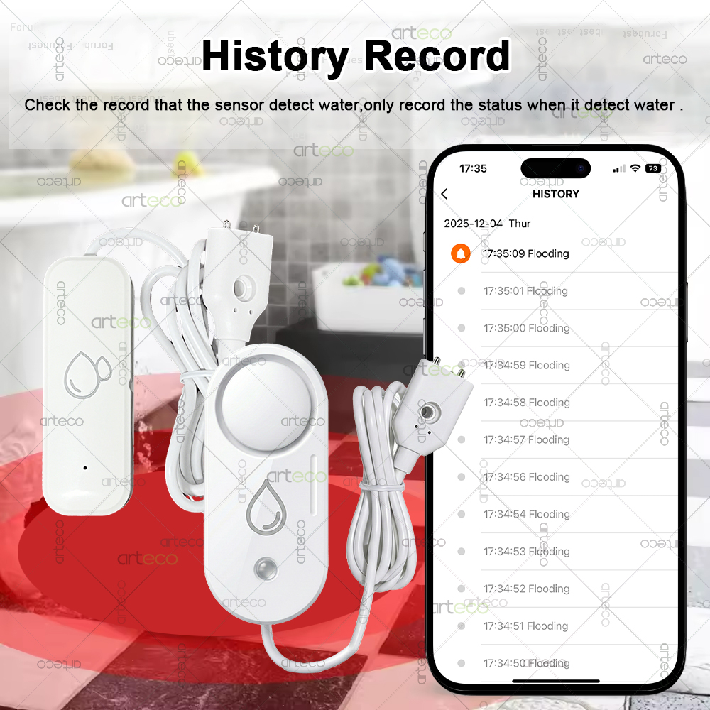 Zigbee Water Leakage Sensor Fl - Home Security Siren ulasan dan harga