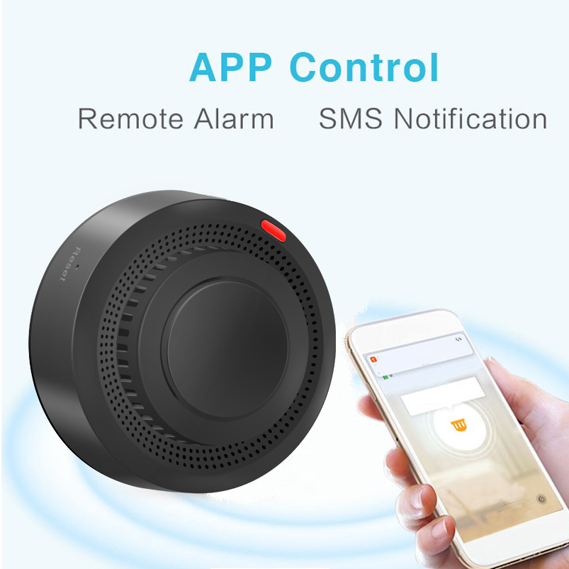 2.4G WiFi Smoke Detector Wirel - Home Security Kitchener ulasan dan harga