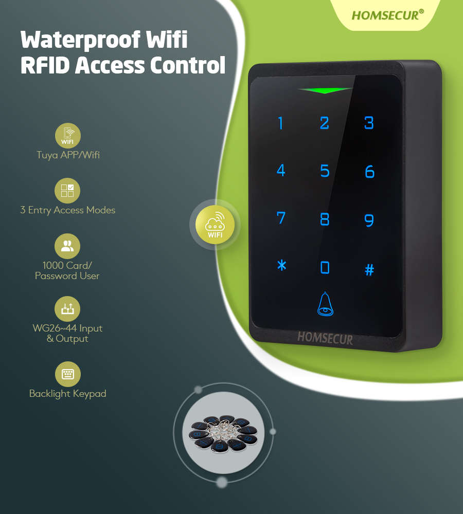 CH1-WIFI-EM WiFi RFID Access C - Home Security Key Fob ulasan dan harga